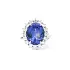 Exclusive White Gold Ring with Tanzanite and Diamond Sparkle