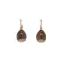 Gold Earrings with Browns and Diamonds