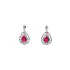 Gold Earrings with Rubies and Diamonds