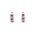 Gold Earrings with Rubies and Diamonds