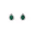 Gold Earrings with Emeralds and Diamonds