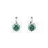 Gold Earrings with Emeralds and Diamonds