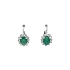 Gold Earrings with Emeralds and Diamonds