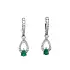 Gold Earrings with Emeralds and Diamonds