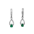 Gold Earrings with Emeralds and Diamonds
