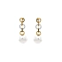 Gold Earrings Natural Pearls and Diamonds