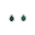 Gold Earrings with Emeralds and Diamonds