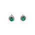 Gold Earrings with Emeralds and Diamonds