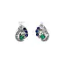 Gold Earrings with Emeralds, Sapphires and Diamonds