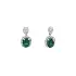 Gold Earrings with Emeralds and Diamonds
