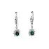 Gold Earrings with Emeralds and Diamonds