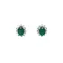 Gold Earrings with Emeralds and Diamonds