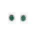 Gold Earrings with Emeralds and Diamonds