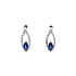 Gold Earrings with Sapphires and Diamonds