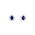 Gold Earrings with Sapphires and Diamonds