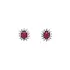 Gold Earrings with Rubies and Diamonds