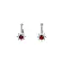 Gold Earrings with Rubies and Diamonds