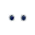 Gold Earrings with Sapphires and Diamonds