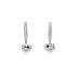 Gold Earrings in Heart Shape with Diamonds