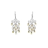 Gold Earrings with Yellow and White Diamonds