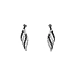 Gold Earrings with Black and White Diamonds