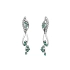 Gold Earrings with Emeralds and Diamonds