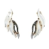 Gold Earrings with Pearl and Diamonds