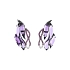 Gold Earrings with Amethysts, Pink Sapphires and Diamonds
