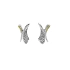 Gold Earrings with Yellow and White Diamonds