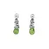 Gold Earrings with Peridots and Diamonds