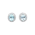 Gold Earrings with Aquamarines and Diamonds