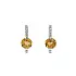 Gold Earrings with Citrines and Diamonds