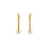 Gold Earrings Natural Pearls and Diamonds