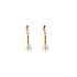 Gold Earrings Natural Pearls and Diamonds