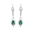 Gold Earrings with Emeralds and Diamonds