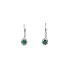 Gold earrings with emeralds and diamonds