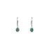 Emerald earrings with white gold diamonds