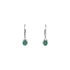 Emerald earrings with white gold diamonds