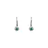 Emerald earrings with white gold diamonds