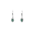 Emerald earrings with white gold diamonds