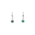 Emerald earrings with white gold diamonds