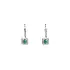 Emerald earrings with white gold diamonds