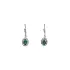 Emerald earrings with white gold diamonds