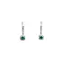 Emerald earrings with white gold diamonds
