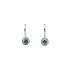 Emerald earrings with white gold diamonds