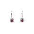 Ruby earrings with white gold diamonds