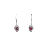 Ruby earrings with white gold diamonds