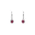 Ruby earrings with white gold diamonds