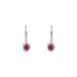 Ruby earrings with white gold diamonds