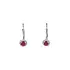 Ruby earrings with white gold diamonds